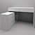 Custom Made Desk with Drawers and Shelf 3D model small image 3