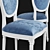 French-Style Dining Chair Set 3D model small image 2