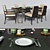 Modern Artisan Dining Set 3D model small image 1