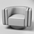 Contemporary Mika Armchair: Luxury Comfort & Style 3D model small image 3