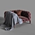 Cozy Velvet Armchair 3D model small image 1