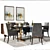 Elegant Dining Set: Toulus Table & Oliver Chairs 3D model small image 2