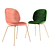 Modern GUBI Beetle Chair: Elegant Upholstered Design 3D model small image 9