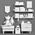 Kids Playroom Set: Furniture, Toys, Decor 3D model small image 3