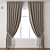 Elegant Drapery: Exquisite Curtain 3D model small image 1