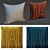 Velvet Applique Decorative Pillows 3D model small image 2