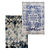 Modern Art Rug: Bone White & Navy 3D model small image 1