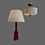 French Glass Lamp: Elegant and Timeless 3D model small image 1