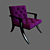 Ethnic Inspired Armchair 3D model small image 1