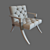 Ethnic Inspired Armchair 3D model small image 3