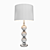 Elegant Hand Blown Green Glass Table Lamp 3D model small image 3