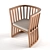 Classic Oakwood Chair 3D model small image 1