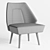 Elegant Deux Lounge Chair 3D model small image 3