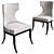 Elegant Upholstered Dining Chair 3D model small image 2