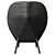 Modern Japanese-inspired Armchair: UCHIWA 3D model small image 2