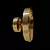 Handmade Art Deco Brass Wall Sconce 3D model small image 2