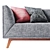 Modern Velvet Sofa: Edloe Finch 3D model small image 2