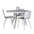 Modern Vitra Gueridon Table & HAL Ply Wood Chair 3D model small image 3