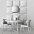 Trendy Dining Set: Elara Pendant Light, Curran Crema Chairs, Hayes Round Table 3D model small image 2