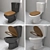 Monarch Black/White Toilet 3D model small image 1