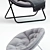 Solid Hang-A-Round Chair: Chic Seating Solution 3D model small image 2