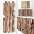 Natural Wood Slab Panels 3D model small image 1