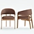 Sleek Desk and Chair Set 3D model small image 2