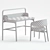 Sleek Desk and Chair Set 3D model small image 3