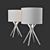 Elegant Glass Table Lamp 3D model small image 2