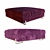 Capitol Grand Art Deco Ottoman 3D model small image 1