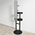 Mirror-topped coat rack 3D model small image 3