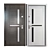 Neoline SteelGuard: The Ultimate Entrance Metal Door 3D model small image 3