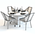 Baker Solid & Cane Dining Set 3D model small image 2