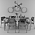 Elegant Lider Dining Set 3D model small image 3