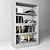 Havsta Shelving Unit with Base 3D model small image 1