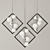 Wendt Geometric Chandelier: Adjustable, Sleek Design 3D model small image 2