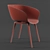 Modern Arm Chair: PP Plastic + Beechwood 3D model small image 3