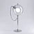 Elegant Chrome & Glass Table Lamp 3D model small image 1