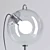 Elegant Chrome & Glass Table Lamp 3D model small image 2