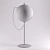 Elegant Chrome & Glass Table Lamp 3D model small image 3