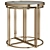 Gilded Harmony Side Table Set 3D model small image 2