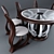 Modern "MONDELUX" Table and Chair Set 3D model small image 2