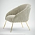Quilted Hillside Accent Chair: Stylish Comfort for Every Space 3D model small image 2