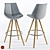 ASTING Bar Stool: Modern Comfort 3D model small image 1