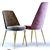 Elegant Silhouette Table & Finley Velvet Chairs 3D model small image 2