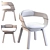 Stylish Walnut Armchair with Armrests 3D model small image 2