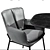 Elegant Comfort: ROLF BENZ 655 Chair & 966 Table 3D model small image 2