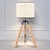 Hakon Table Lamp: Elegant Wood & Fabric Design (JYSK) 3D model small image 1