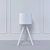 Hakon Table Lamp: Elegant Wood & Fabric Design (JYSK) 3D model small image 2