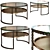 Elegant Granger Metal Coffee Table 3D model small image 1